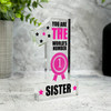 The World's No.1 Sister Gift Number One Award Keepsake Plaque Ornament Present