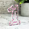 Gift For Best Cousin Pink Floral Butterflies Number One Award Keepsake Plaque