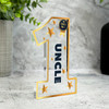 Gold Ranked No.1 Uncle Gift Number One Award Keepsake Plaque Ornament Present