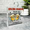 Gift For Grandson Thank You Happy Funny Beer Puzzle Piece Keepsake Plaque