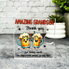 Gift For Grandson Thank You Happy Funny Beer Puzzle Piece Keepsake Plaque