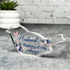 Husband Navy Floral Memorial Robin Bird Gift Sympathy Robin Keepsake Plaque