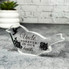Uncle Black Roses Memorial Robin Bird Gift Sympathy Robin Keepsake Plaque