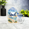 Dad Memorial Beach Miss You Everyday Gift Side Heart Keepsake Plaque Ornament