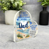 Dad Memorial Beach Miss You Everyday Gift Side Heart Keepsake Plaque Ornament