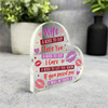 Gift For Wife A Kiss To Say I Love You Romantic Red Lips Heart Keepsake Plaque