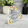 Gift For Grandad I Love You Pink Yellow Floral Side Heart Keepsake Plaque