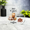 Gift For Coffee Lover Watercolour Coffee Cups Side Heart Keepsake Plaque Present