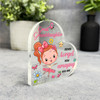 Gift For Great Granddaughter Red Hair Cute Ballerina Girl Heart Keepsake Plaque