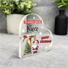 Gift For Special Niece Christmas Alphabet Letter T Side Heart Keepsake Plaque