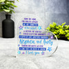 Gift For Nephew And Aunty Connected At Heart Blue Star Heart Keepsake Plaque