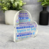 Gift For Nephew And Aunty Connected At Heart Blue Star Heart Keepsake Plaque