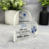 Gift For Son Blue Floral Side Heart Keepsake Plaque Ornament Present