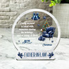 Father-In-Law Navy Chair Tree Christmas Memorial Gift Snowglobe Keepsake Plaque