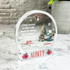 Aunty White Chair Remembrance Christmas Memorial Gift Snowglobe Keepsake Plaque