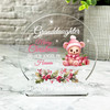 Granddaughter Pink Teddy Bear Christmas Memorial Gift Snowglobe Keepsake Plaque