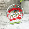 Snowmen Wishing You All A Merry Christmas Gift Snowglobe Keepsake Plaque Decor