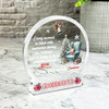 Granddaughter Reindeer Christmas Memorial Gift Snowglobe Keepsake Plaque