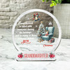 Granddaughter Reindeer Christmas Memorial Gift Snowglobe Keepsake Plaque