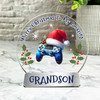 Gift For Grandson Video Gaming Gamer Christmas Hat Snowglobe Keepsake Plaque