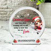 Granddaughter Little Angel Christmas Memorial Gift Snowglobe Keepsake Plaque