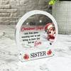 Sister Cute Little Angel Christmas Memorial Gift Snowglobe Keepsake Plaque
