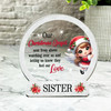 Sister Cute Little Angel Christmas Memorial Gift Snowglobe Keepsake Plaque
