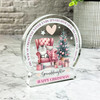 Gift For Granddaughter Cat Magic Of Christmas Snowglobe Keepsake Plaque