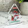 Gift For Great Granddaughter Christmas Crazy Snowman Girl Tree Keepsake Plaque