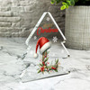 Floral Christmas Alphabet Santa Hat Letter L Gift Xmas Tree Keepsake Plaque