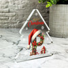 Floral Christmas Alphabet Santa Hat Letter P Gift Xmas Tree Keepsake Plaque