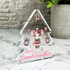 Gift For Great Granddaughter Pink Christmas Mouse Xmas Tree Keepsake Plaque