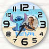 Lilo & Stitch Beach Photo Personalised Gift For Kid's Bedroom Clock