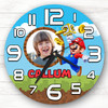 Super Mario Photo Personalised Gift For Kid's Bedroom Clock