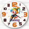 Boy's Circus Clown Personalised Gift For Kid's Bedroom Clock