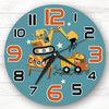 Construction Digger Building Childrens Personalised Gift For Kid's Bedroom Clock