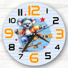 Boys Koala Bear Skateboarding Personalised Gift For Kid's Bedroom Clock
