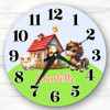 Farm Animals Farmyard Personalised Gift For Kid's Bedroom Clock
