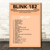Concert Setlist Poster Print Canvas Coral - Any Artist, Date, Gig, Venue