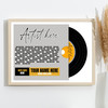 Concert Setlist Poster Print Canvas Vinyl Grey - Any Artist, Date, Gig, Venue