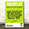 Concert Setlist Poster Print Canvas Bright Green - Any Artist, Date, Gig, Venue