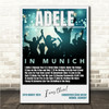 Concert Setlist Poster Print Canvas Green Concert - Any Artist, Date, Gig, Venue
