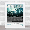 Concert Setlist Poster Print Canvas Green Concert - Any Artist, Date, Gig, Venue