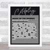 Coldplay - Concert Setlist Gig Poster Print Canvas Black & Grey - Croke Park Dublin Ireland - Sept 2nd 2024