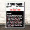 Taylor Swift - Concert Setlist Gig Poster Print Canvas Black Red - Wembley London England - Aug 20 2024