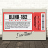 Blink-182 - Concert Setlist Gig Poster Print Canvas Red Ticket - The OVO Hydro Glasgow Scotland - Aug 30th 2024