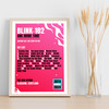 Blink-182 - Concert Setlist Gig Poster Print Canvas Bright Pink - The OVO Hydro Glasgow Scotland - Aug 30th 2024