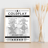 Coldplay - Concert Setlist Poster Print Canvas - Estádio Couto Pereira, Curitiba, Brazil - March 25th 2023
