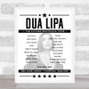 Dua Lipa - Concert Setlist Poster Print Canvas - M&S Bank Arena, Liverpool, England - April 29th 2022
