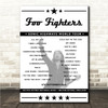Foo Fighters - Concert Setlist Poster Print Canvas - Milton Keynes National Bowl, Milton Keynes, England - September 6th 2015